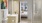 a bathroom with a glass shower
